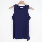 American Giant Navy Blue Ribbed Tank Top Size Medium Made in USA Hemp Cotton Photo 1