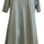 Cut Loose Sage Cotton Linen Short Sleeve A Line Dress Size Medium Lagenlook Green Photo 0