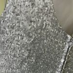 Crystal Doll  Full Silver Sequine Mini Dress Photo 3