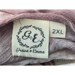 Grace & Emma Blouse Size 2XL Pink Tie Dye Ruffled Fairycore Hippie Western Boho Photo 6