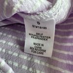 Better Be  Purple and White Striped Oversized Button Down Shirt Size Small Photo 6