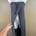 Casa Lee Gray Tie Detail Maxi Dress Beach Swim Bathing Suit Coverup Small Photo 2