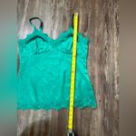 Vintage Lace Padded Christmas Green Satin Slip Cami Large Coquette Holiday Cute Photo 9