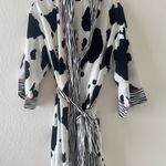 Natori  Josie Cow Zebra Print Lightweight Kimono Robe Photo 0