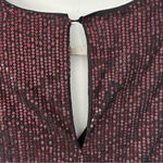 Judith March  Merlot Black Sequin Ruffle Sleeve Holiday Glow Babydoll Romper M Photo 5