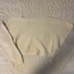 Garage white  cropped off the shoulder sweater Photo 1