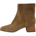 Sam Edelman  Paige Women's Brown Suede Square Toe Zip Up Ankle Chelsea Boots 12 Photo 0