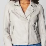 BLANK NYC Size M Life Changer Taupe Vegan Leather Full-Zip Moto Jacket Neutral Photo 0