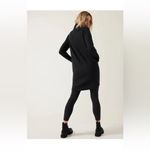 Athleta  Women’s Cozy Karma Mock Neck Dress in Black Size Small Fleece Sweatshirt Photo 1