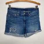 Levi's Levi’s distressed cuffed denim shorts women’s size 27 trendy summer casual Photo 0