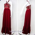 Altar'd State NEW  red sequin maxi formal dress,‎ size M Photo 3