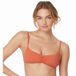 ANDIE Swim the Symi Bikini Top NWT size Medium in Cedar Ruched Front Swimsuit Photo 0