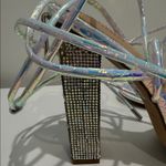 Simmi London Brand new  Shimmering Strappy Heels with Rhinestone Block Heel Photo 2