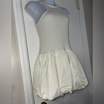 Divided H&M  Cream Sleeveless Bubble-hem Dress Small Photo 2