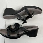 Alegria  Sz 38 8 8.5 Sandals Hul-101 Black Leather Flower Concho Women’s Comfort Photo 2
