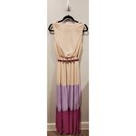 Flying Tomato FLYING TOMATOE Beige Purple Maxi Dress Photo 1