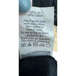 Madewell Linen Cotton Blend Long Sleeve Shirt Size Large Black Textured Photo 4