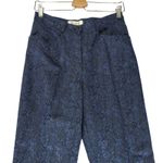 Max Mara Navy Floral Damask Jacquard Silk Blend High Rise Dress Pant 10 Tapered Photo 2