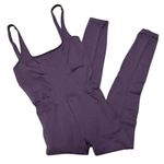 Free People Movement Plum Seamless Bodysuit Jumpsuit Leggings Athleisure Size M Purple Photo 4