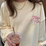Urban Outfitters Butter Yellow Cute Coquette Girl Oversized Sweatshirt Photo 1