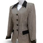 Morgan Miller Tweed Houndstooth Blazer Black Size 8 Photo 1
