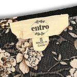 Entro Blouse Women’s S Floral Long Bell Sleeve Babydoll Top Black Whimsygoth Photo 2