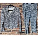 Equestrian Designs Vintage Lace Print Jacket & Pants Set Women's Size Medium Black Photo 1