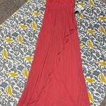 Adrianna Papell  Coral Lace Halter Gown NWT Size 2 Photo 0