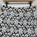 Karl Lagerfeld Paris Floral Pencil Skirt Women 10 Black White Lace Overlay Work Photo 1