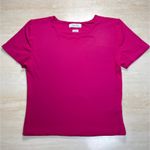 Babaton Pink Cropped Top Fitted Short Sleeve Casual Everyday Tee Shirt - M Photo 6
