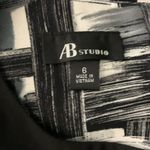 AB Studio Vintage Y2K Sleeveless Sheath Dress 6 Black White Knee Length Zipper Unlined Photo 5