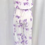 Shinestar New Tie Dye Sleeveless Jumpsuit White Purple Photo 1