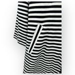 CAbi  Black White Stripe Long Sleeve Front Pockets Open Front Cardigan Medium Photo 5