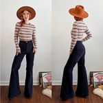 Rolla’s east coast flare wide leg corduroy pants navy blue 26 NEW Photo 2