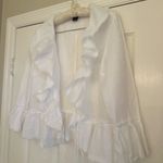 FOR THE REPUBLIC  100% Linen Women’s Ruffle Tie-Front Blouse Sz 8 Photo 1