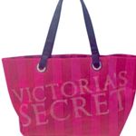 Victoria's Secret Victoria’s Secret LIMITED EDITION Bling Red Striped Tote Bag Photo 9