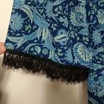 Candie's NWT  Blue Floral lace trim sleeve Small Photo 3