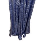 Jovani  sparkling blue Embellished Long Sleeve sheath Dress 25950 ladies size 16 Photo 13