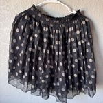 Saks 5th Avenue Saks Fifth Avenue one size elastic waist mini black polka dot skirt  Photo 0