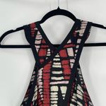 BCBGMAXAZRIA  Womens Abstract Chevron Print Sleeveless Halter Style Romper Size S Photo 7