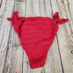 Maiya Paris Lili Bikini Bottom in Cerise Red Crochet Small NWT Photo 4