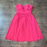 Mori Lee  homecoming red layered strapless 6 prom dress Photo 0