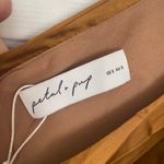 Petal and Pup Kleo One Shoulder Maxi Dress Golden Ochre Pleated Bridesmaid Photo 4