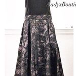 Slny  Dress Black Gunmetal Fit & Flare Open Back Tie Neck Maxi Size 14 New w/Tag Photo 6