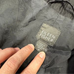 Eileen Fisher Channeled Rainwear Trench Long Line Jacket Coat Hooded Black M Photo 9