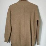Miss Selfridge  Camel Knit Sweater XS Mock Neck Longline Pullover Photo 0