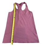 Lululemon  6 Swiftly Tech Racerback Tank Top Rose Pink Metallic Silver Stripe‎ Photo 5