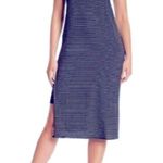 Michael Stars  Striped Midi Tank Sleeveless Navy/White Dress Photo 8