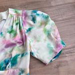 Amanda Uprichard Tie Dye Rosen Women's V-Neck Top Photo 4