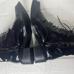 Moussy black patent leather boots size 7/L career goth preppy moto emo modern Photo 4